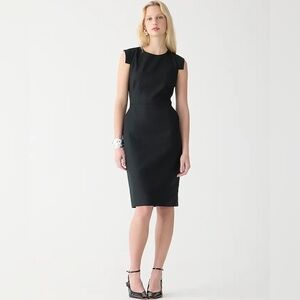 J Crew 365 Resume Dress Black Size 4 fitted silhouette w pockets stretch wool